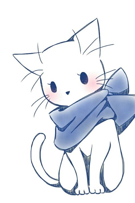 Cute Kitty Drawing Wallpaper