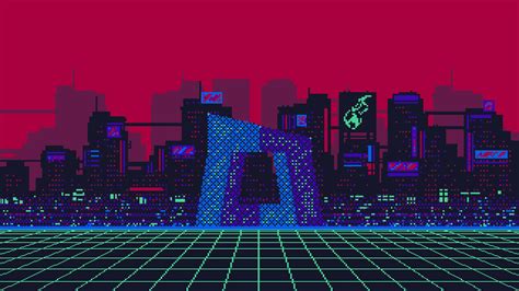 Pixel Synthwave Wallpaper 1920x1080 1920x1080 Synthwave New Retro