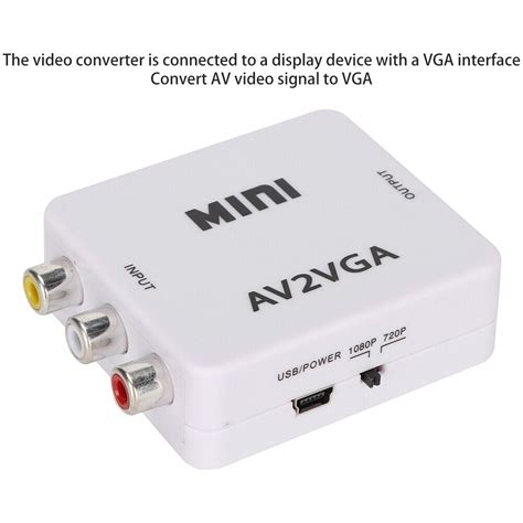 To Vga Converter P Mini Composite To Vga Adapter Plug And Play Audio