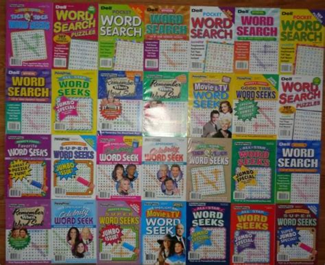 Lot Of Dell Penny Press Word Search Puzzle Books Unsorted Mixed Seek