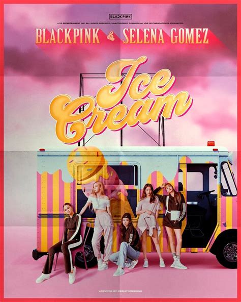 Ice Cream Blackpink And Selena Gomez Poster Lockscreen Wallpaper 2