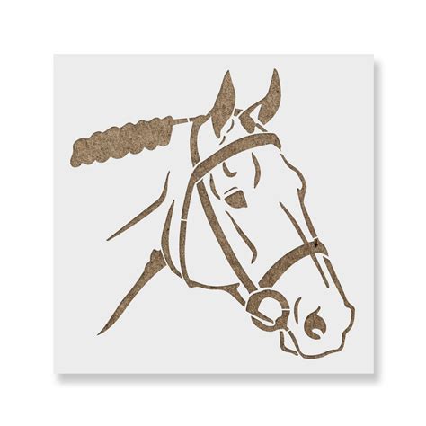 Horse Head Stencil Stencil For Crafting Horse Themed Projects
