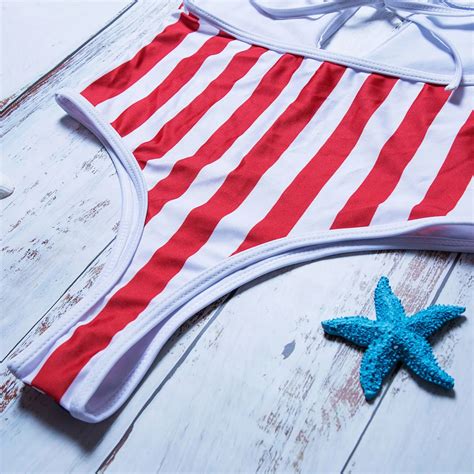 Wholesale Sexy Girl American Flag Bikini One Piece Bikini With Printing Pattern Of Flag Of The