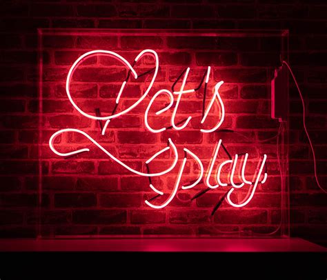 Lets Play Neon Sign For Sale Neonstation Neon Signs Neon Signs