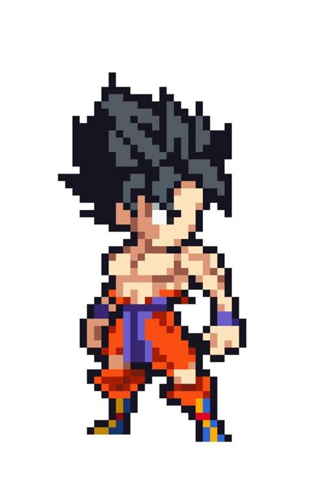 Goku New Transformation Poster Lsw By Antomthetimetravel Pixel Art