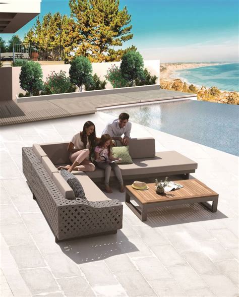 Florence Modern Outdoor V Shape Sectional Sofa Set For 6 Icon Outdoor