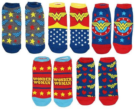 Wonder Woman Ankle Socks 5 Pack A Mighty Girl