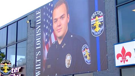 Banner Placed On Building Facing I 64 Honors Lmpd Officer Nickolas Wilt