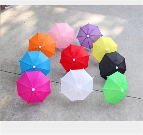 28cm Toy Prop Decoration Umbrella Mini Pure Colore Draw Polyester Silk