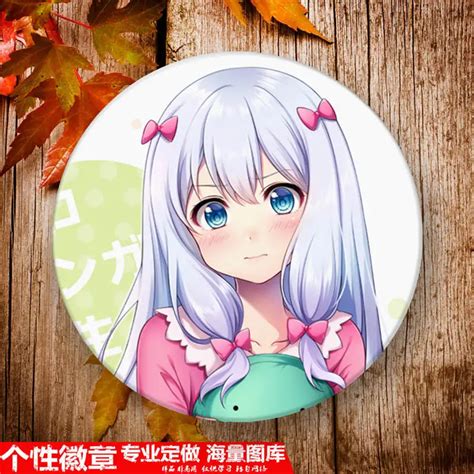Buy 1pcs 58mm Anime Badge Eromanga Sensei Alloy Badge