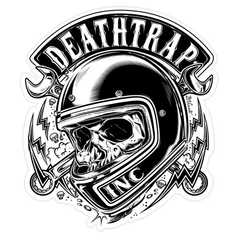 Logo Design Deathtrapinc Motorcycle Garage Canada2017