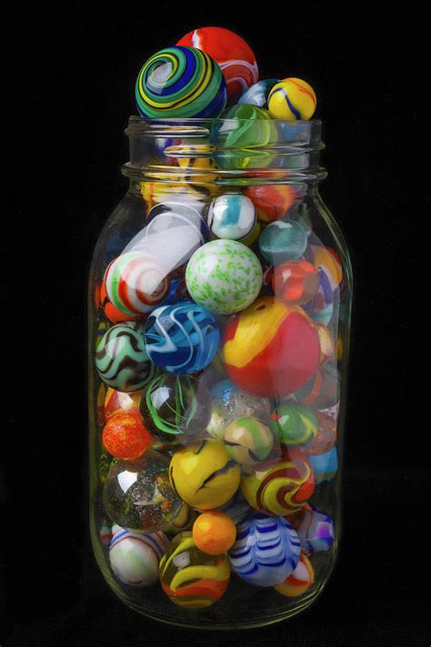 Jar Full Of Beautiful Glass Marbles Photograph By Garry Gay Pixels