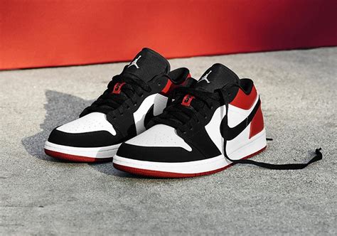 Nike Air Jordan 1 Low Black Toe 553558 116 Authentic Shoes