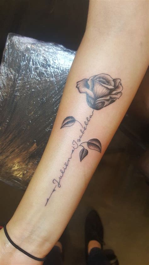 For some, getting their first tattoo is the most difficult decision they will ever make. Flower name tattoo made by -->> Inkt prikkers -->> Bente ...