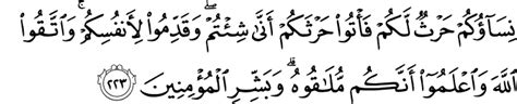 Quran translation in urdu : Surat Al-Baqarah 2-(223)