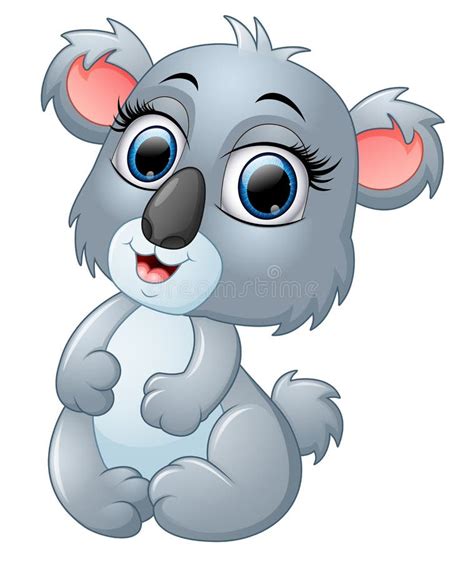 Happy Koala Cartoon Vector Design Illustration Smiling Koala Stock