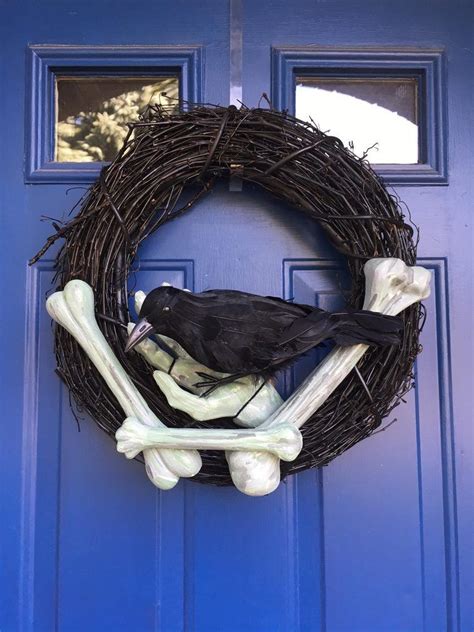 Zombie Raven Wreath Spooky Halloween Decorations Harvest Decorations