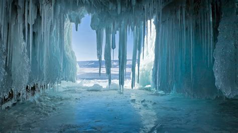 Icy Ocean Cave 8k Ultra Hd Wallpaper Background Image 7680x4320