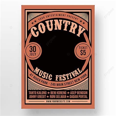 Country Music Festival Poster Template For Free Download On Pngtree