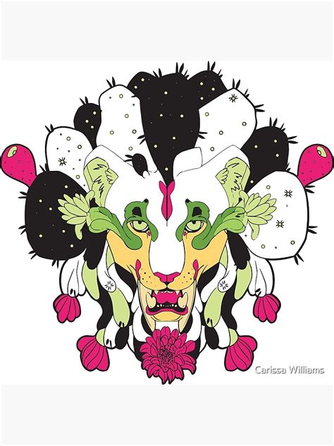 Cactus Lion Poster For Sale By Arzefiel Redbubble