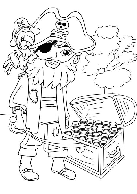 Pirate Colouring Pages For Kids In The Playroom
