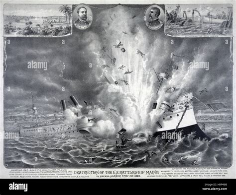 Sinking Of The Uss Maine 1898 Stock Photo Royalty Free Image