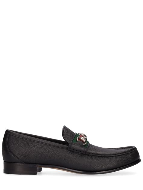 Gucci Horsebit Leather Loafers In Black Modesens