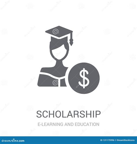 Scholarship Icon Trendy Scholarship Logo Concept On White Background