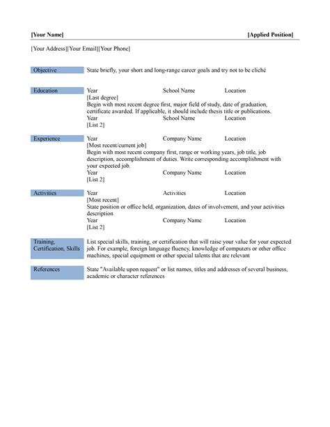 Free simple resume format & cover letter in indd, idml, doc & docx. Basic Resume Template