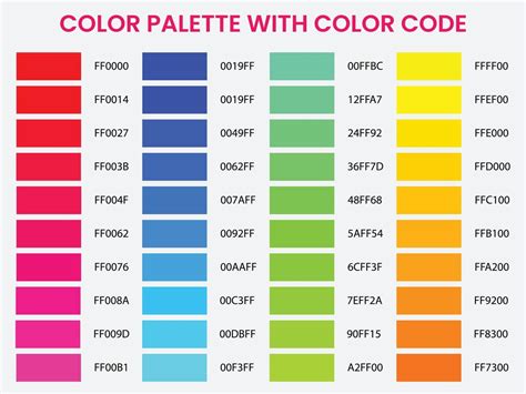 Color Palette With Color Code 14529895 Vector Art At Vecteezy