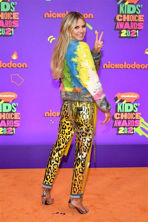 Heidi Klum Attends Nickelodeons Kids Choice Awards 2021 At Barker