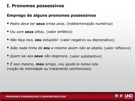 Ppt Pronomes Possessivos E Demonstrativos Powerpoint Presentation