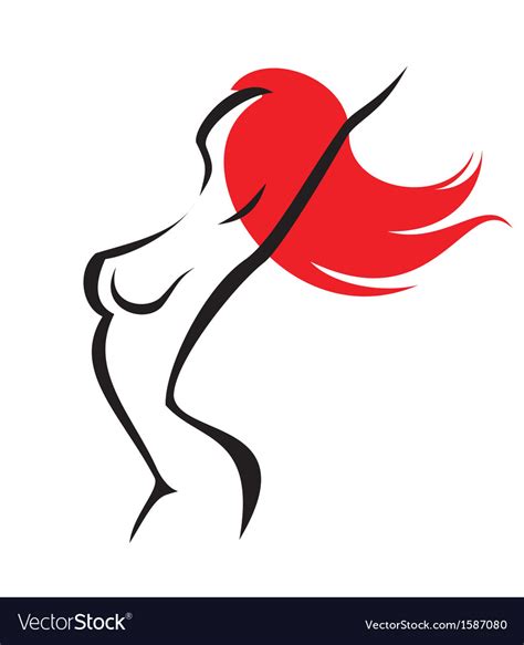 Sexy Woman Isolated Symbol Royalty Free Vector Image