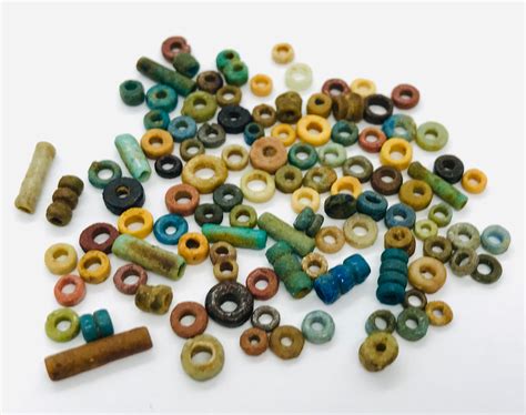 100 Ancient Egyptian Faience Beads Ca 2500 Years Old Mummy Etsy Uk