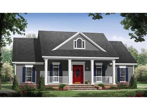 Small Country Home Large Porches Hwbdo Home Building Plans 10637