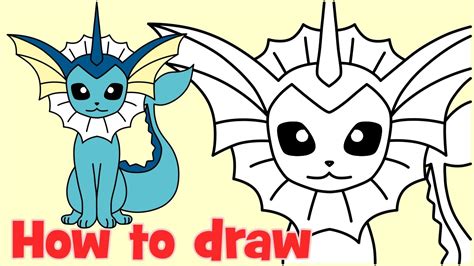 Here's how to draw vaporeon from pokemon. How to draw Vaporeon Pokemon Go characters - YouTube