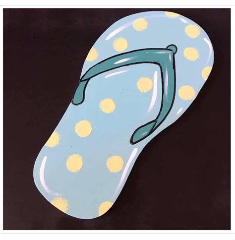 Buy Flip Flop Cutout Unfinished Wooden Craft Paint By Line