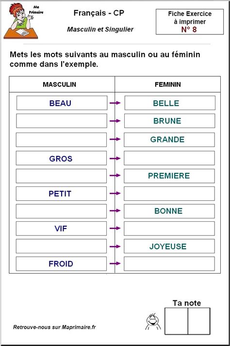 Top47 Exercices De Français Pour Imprimer Dessin Jesuscourse