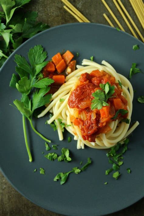 Classic Vegan Tomato Sauce Recipe Made With Caramelized Onion Carrots