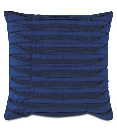 Plisse Pleated Decorative Pillow In Admiral Eastern Accents