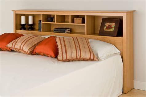 Prepac Sonoma Maple King Storage Headboard Home Furniture Bedroom