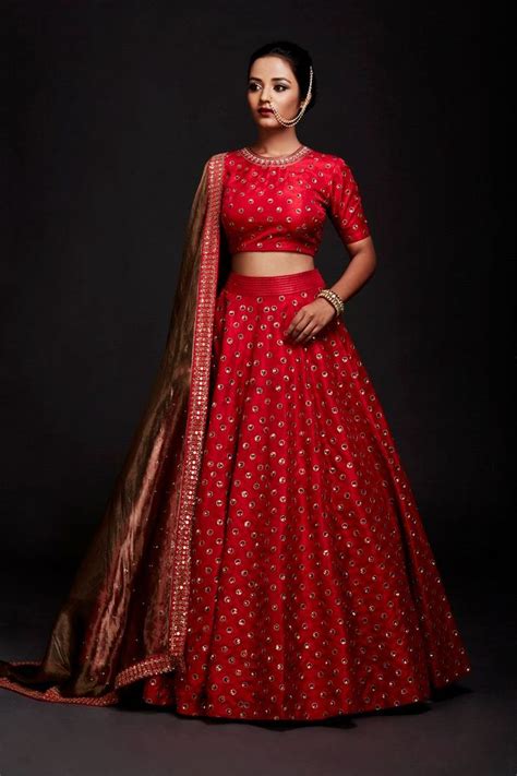 red outfits photo crop top lehenga bridal lehenga red designer bridal lehenga indian outfits