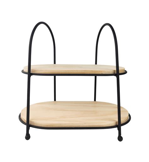 Sale Wooden 2 Tier Serving Stand Natural Urban Products