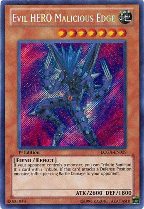 Yugioh Gx Legendary Collection 2 Single Card Secret Rare Evil Hero