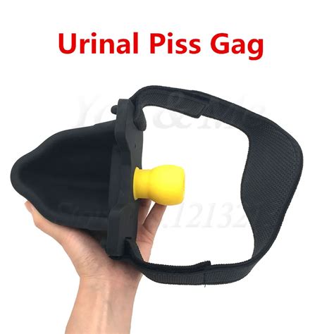 silicone piss urinal bite plug mouth gag with 4pcs gag ball bondage harness belt adult games