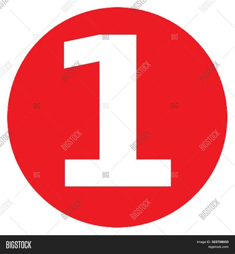 Number 1 One Big Red Image And Photo Free Trial Bigstock