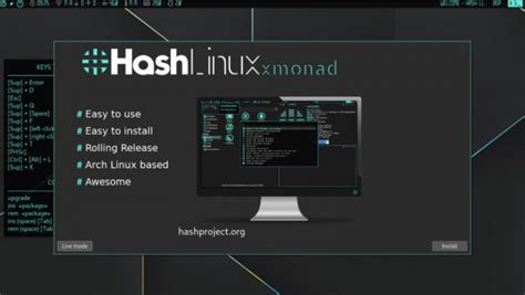 Hash Linux Arch Linux Preconfigured With Xmonad Awesome I3 And