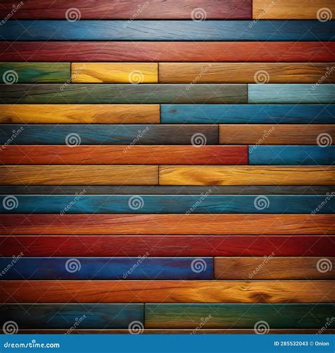 Fondo De Tablones De Madera De Color Arcoiris Imagen Generada Por Ai Stock De Ilustración