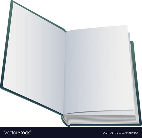 First Blank Page Open Book Royalty Free Vector Image