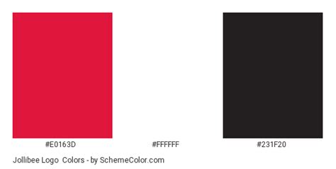 Jollibee Logo Color Scheme Black